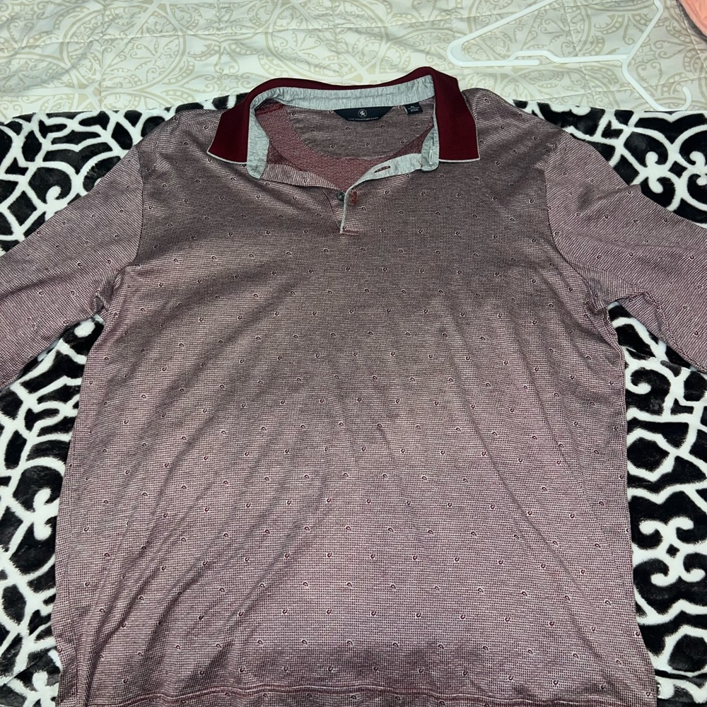 RED LONG SLEVE POLO HARRY SHAFFNER MARX